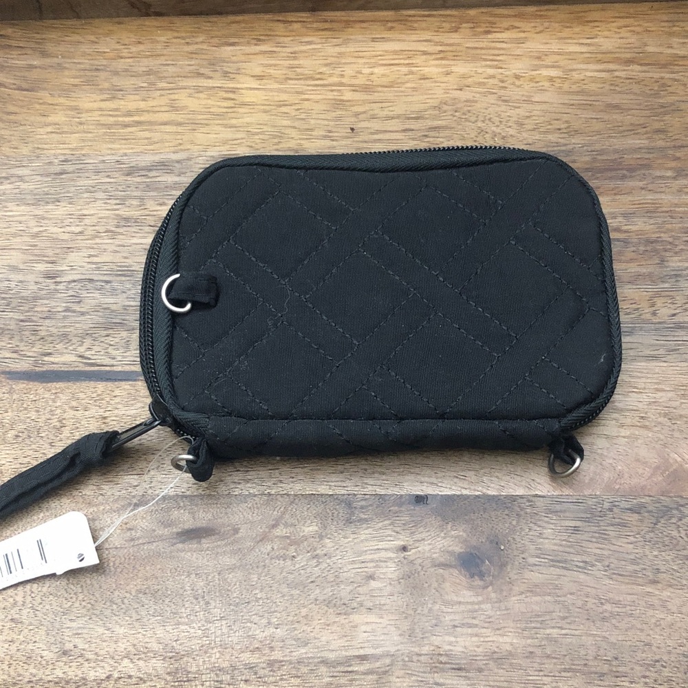 Mini purse or wallet zipper closure quilted